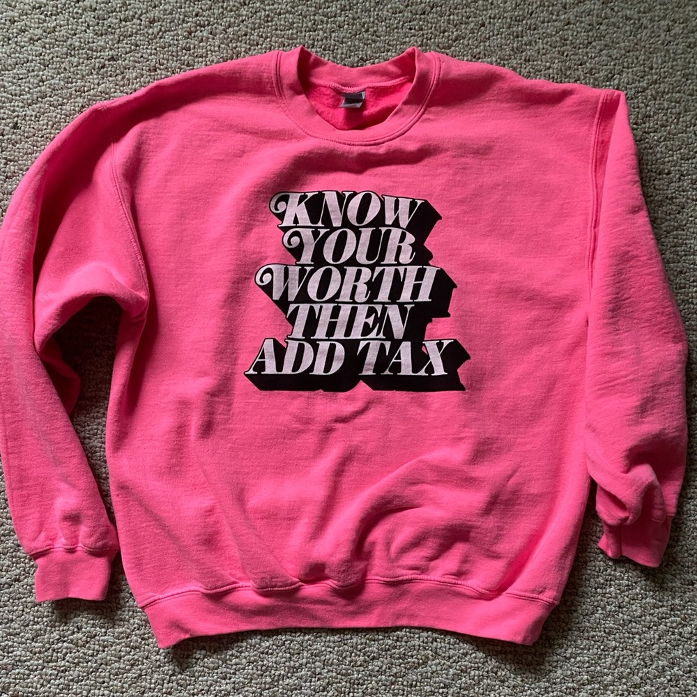 Hot pink graphic crew